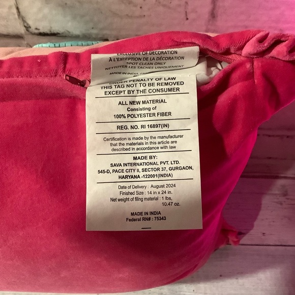 CUPCAKES & CASHMERE 14x24 Beaded Candy Hearts Pillow - Picture 8 of 9